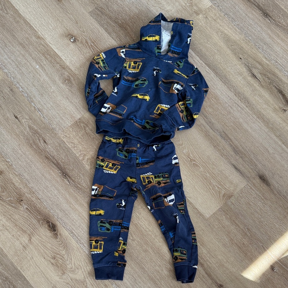 Carter's Blue Construction Vehicle Kids Matching Set
